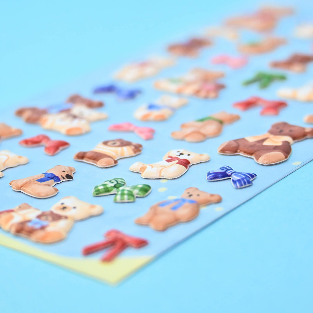 MINDWAVE lilts Stuffed Bears 3D Sticker Sheet