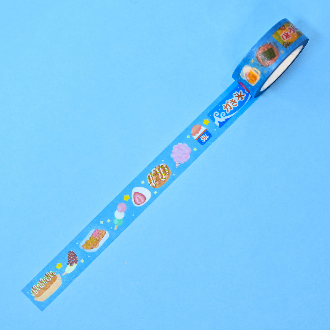 (MT150) Rainbowholic x Tazdaunicorn Matsuri (Festival) Snacks Washi Tape