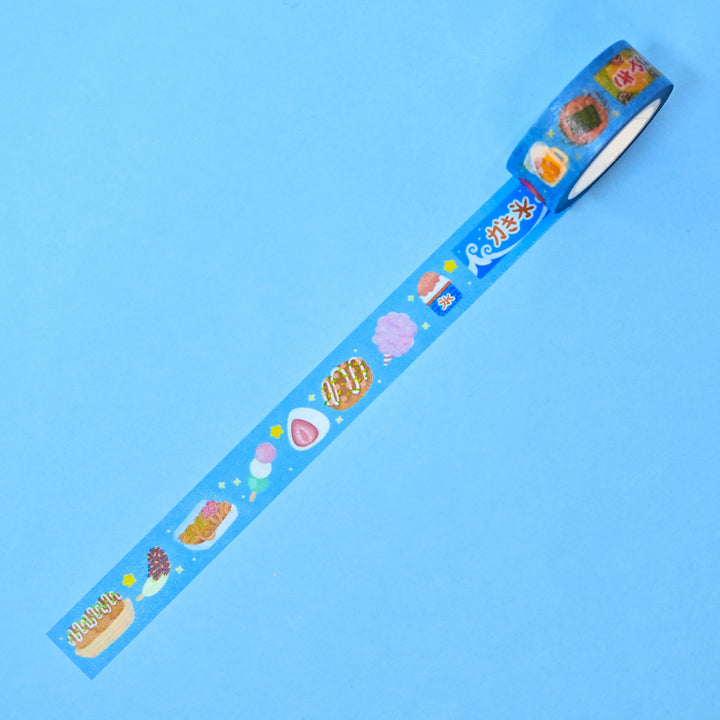 (MT150) Rainbowholic x Tazdaunicorn Matsuri (Festival) Snacks Washi Tape