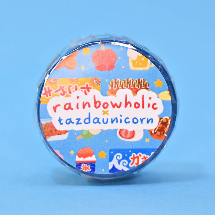 (MT150) Rainbowholic x Tazdaunicorn Matsuri (Festival) Snacks Washi Tape