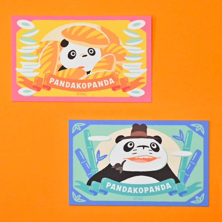 Pandakopanda Retro Sticker (Bread &amp; Bamboo) (2 pcs.)
