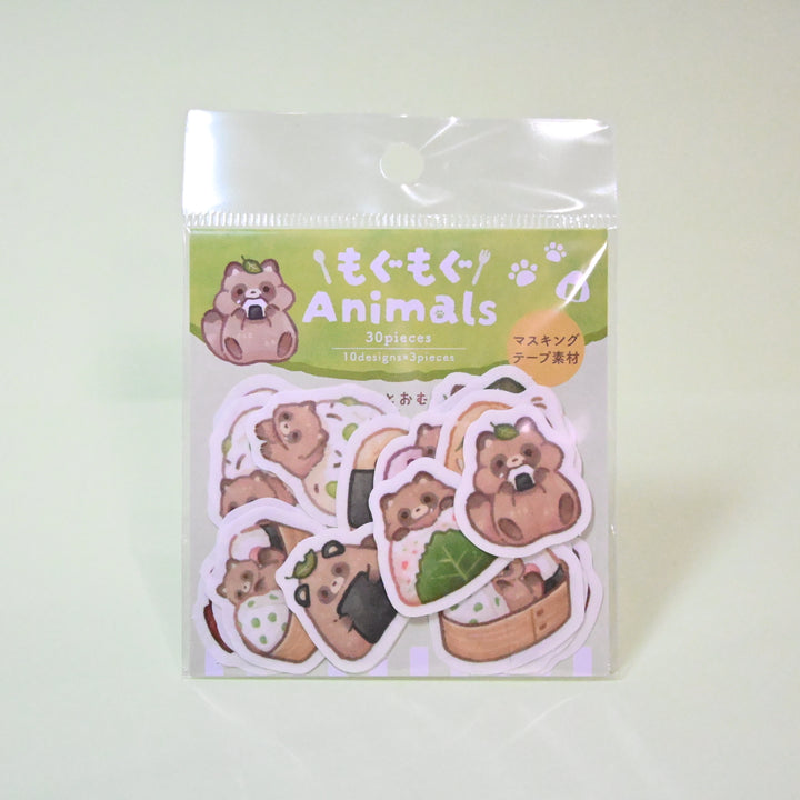 SAIEN Mogu Mogu Animals Racoon Flake Seal