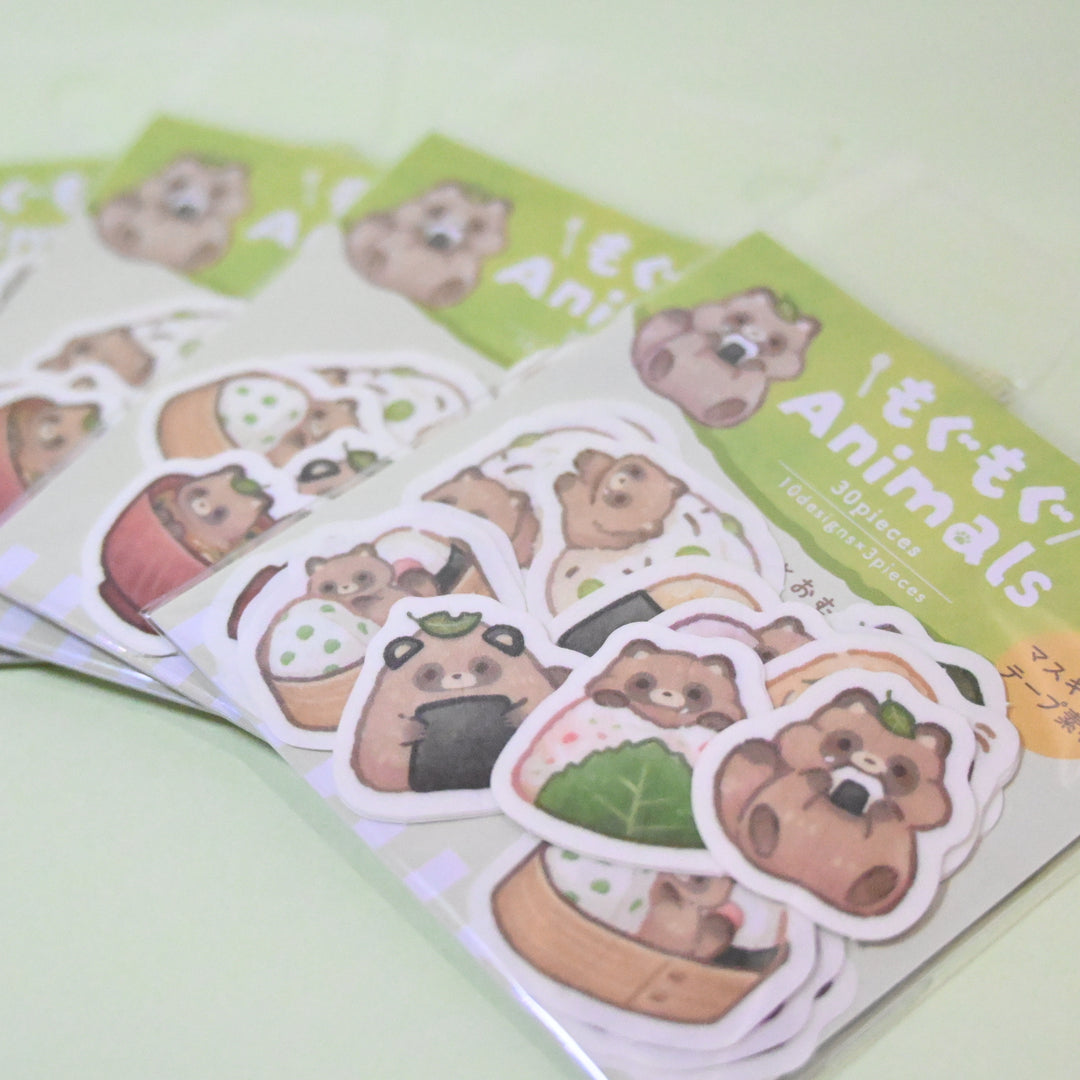 SAIEN Mogu Mogu Animals Racoon Flake Seal