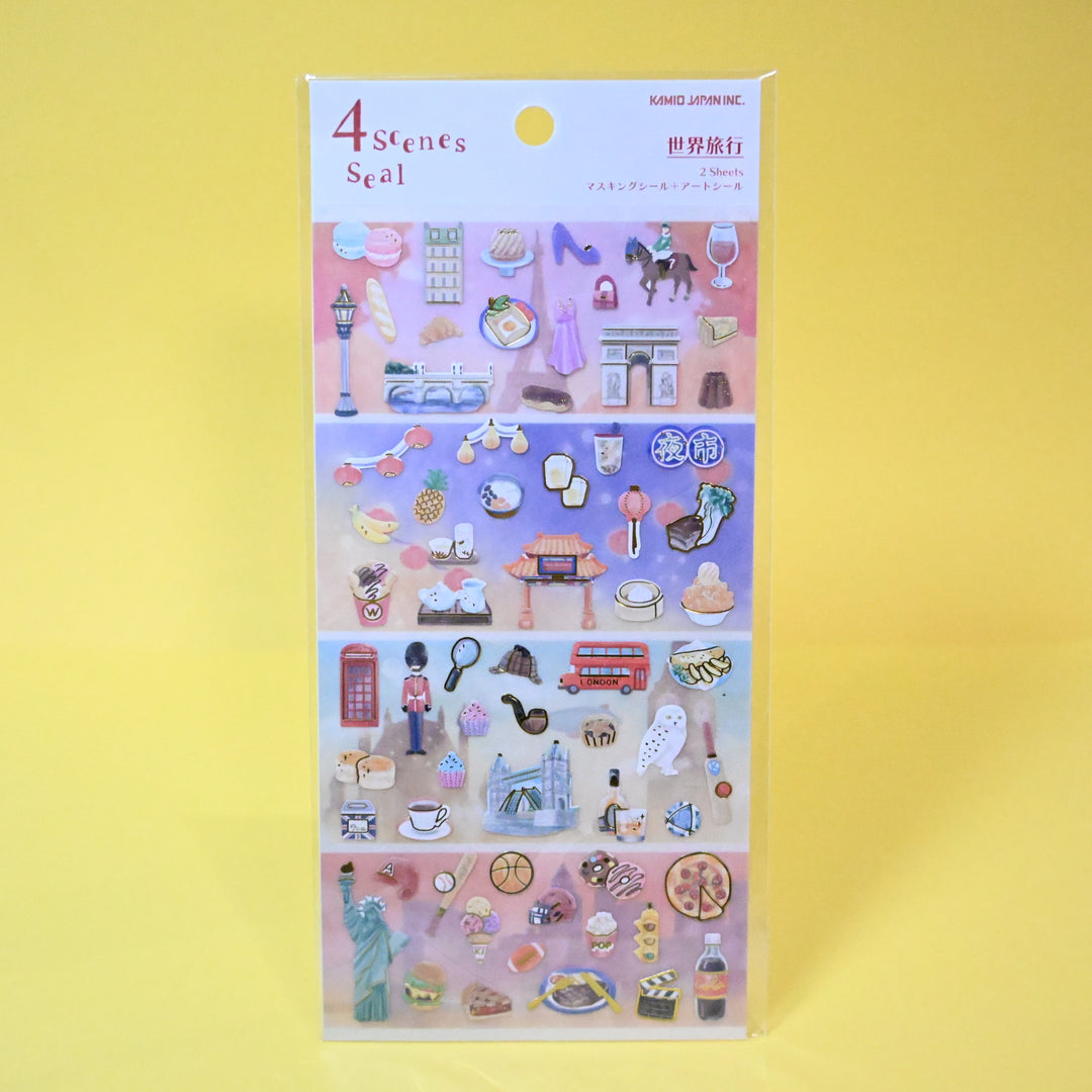 Kamio World Travel Sticker Set