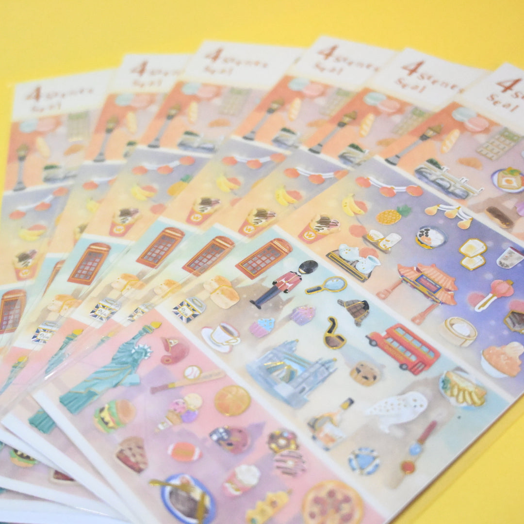 Kamio World Travel Sticker Set