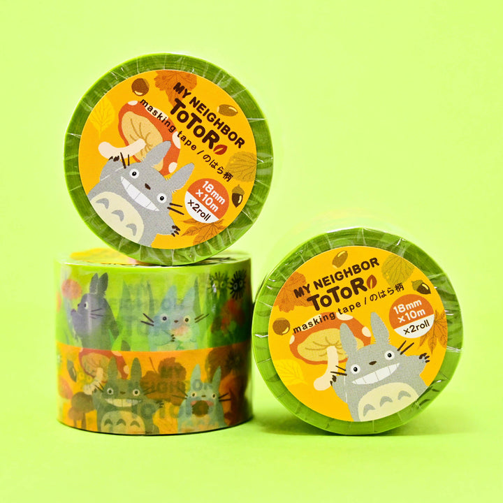 My Neighbor Totoro Acorn Field Washi Tape Set 1.8cm (2 pcs.)