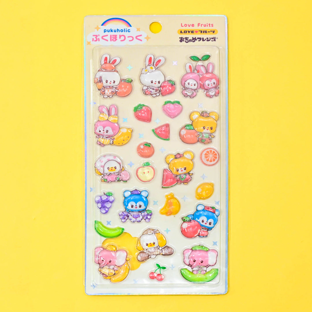 Rainbowholic × Ochame Friends プクホリック 3Dステッカー (4種)