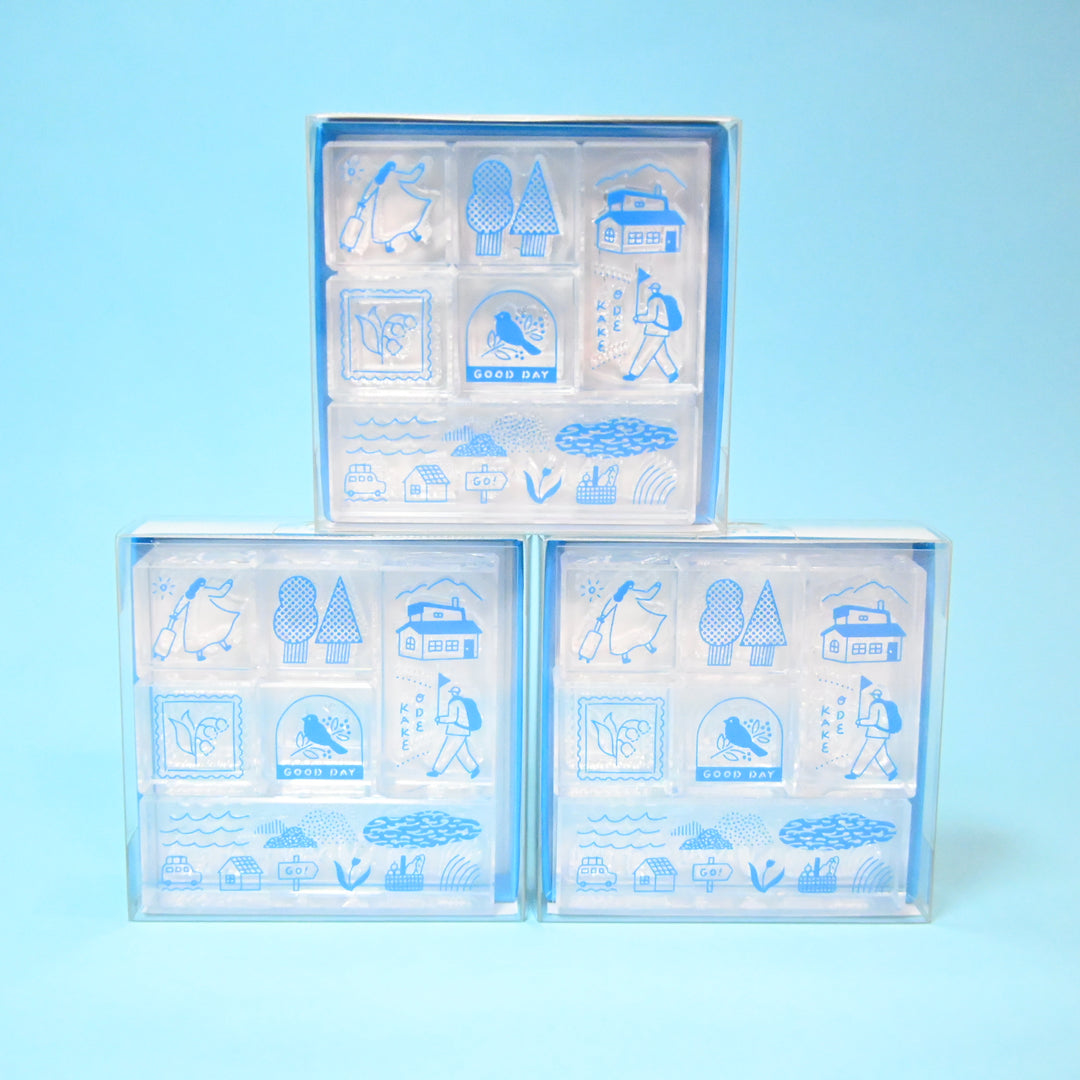 HITOTOKI Kori Jirushi Ice Cube Stamp Outdoor Nature Travel Set