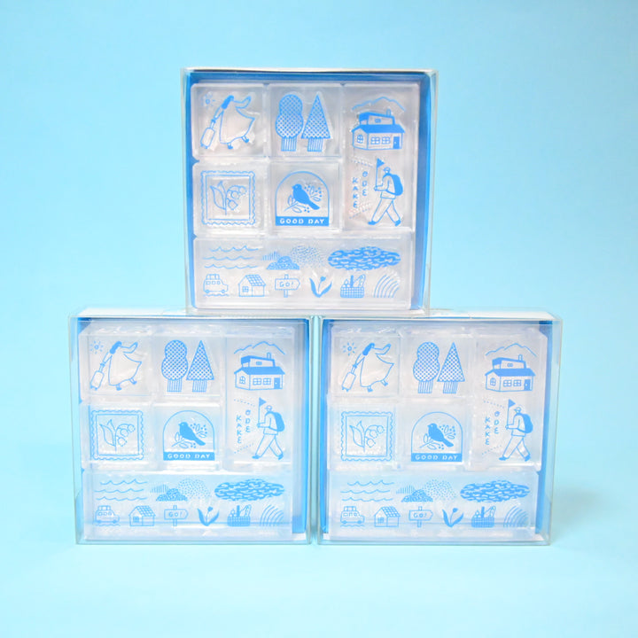 HITOTOKI Kori Jirushi Ice Cube Stamp Outdoor Nature Travel Set