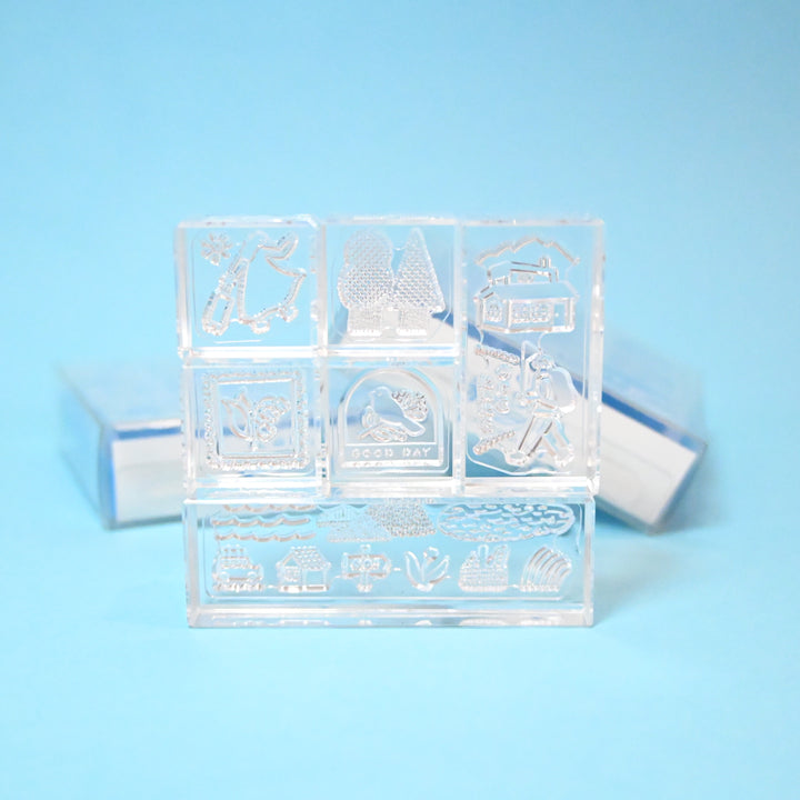 HITOTOKI Kori Jirushi Ice Cube Stamp Outdoor Nature Travel Set