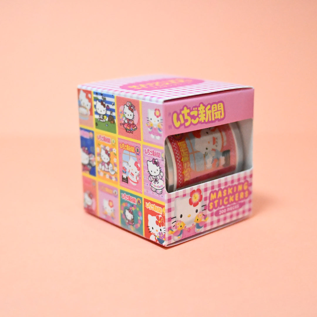 sun-star Hello Kitty Strawberry News Pink Masking Stickers Multiple Designs