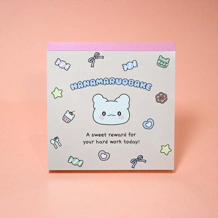 Hanamaruobake Pink Square Memo Pad