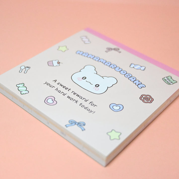 Hanamaruobake Pink Square Memo Pad