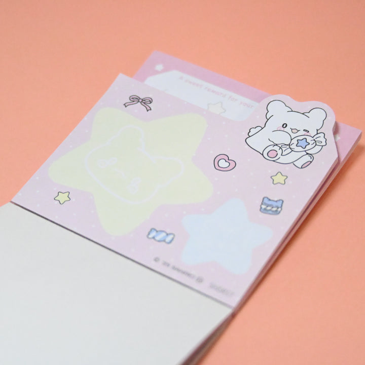 Hanamaruobake Pink Sticky Memo Notes