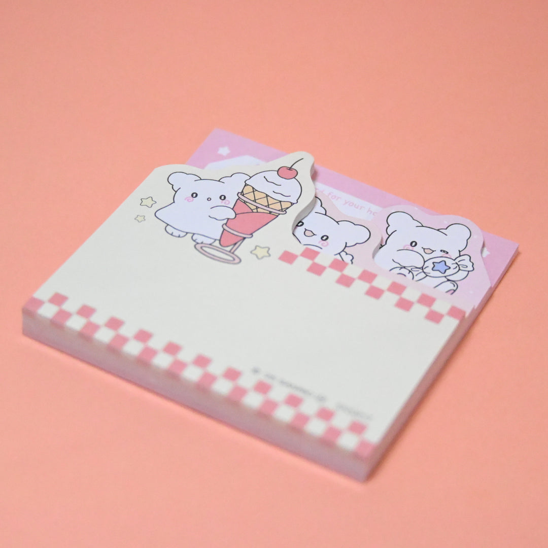 Hanamaruobake Pink Sticky Memo Notes