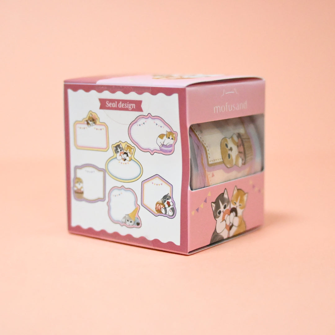 sun-star mofusand Pink Masking Stickers Multiple Designs