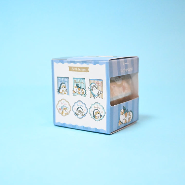 sun-star mofusand Blue Masking Stickers Multiple Designs