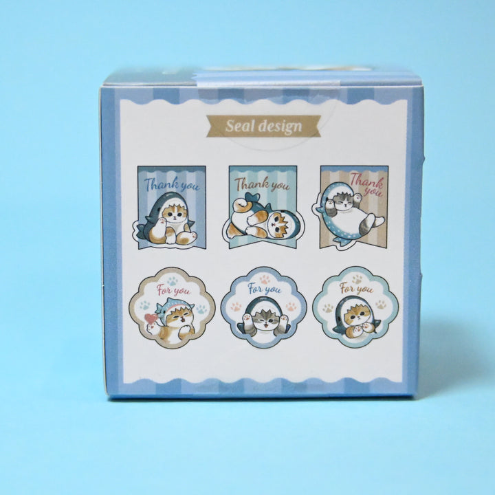 sun-star mofusand Blue Masking Stickers Multiple Designs