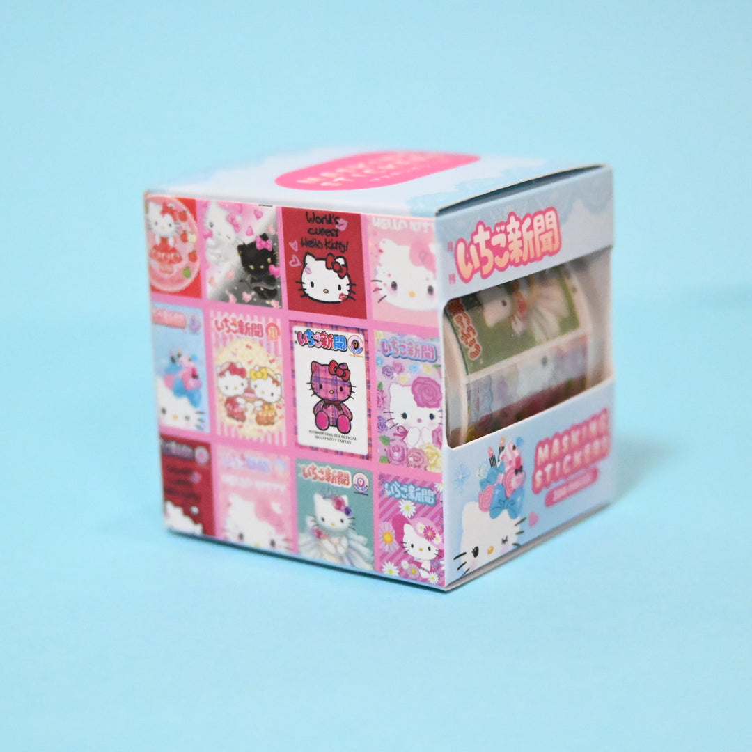 sun-star Hello Kitty Strawberry News Blue Masking Stickers Multiple Designs