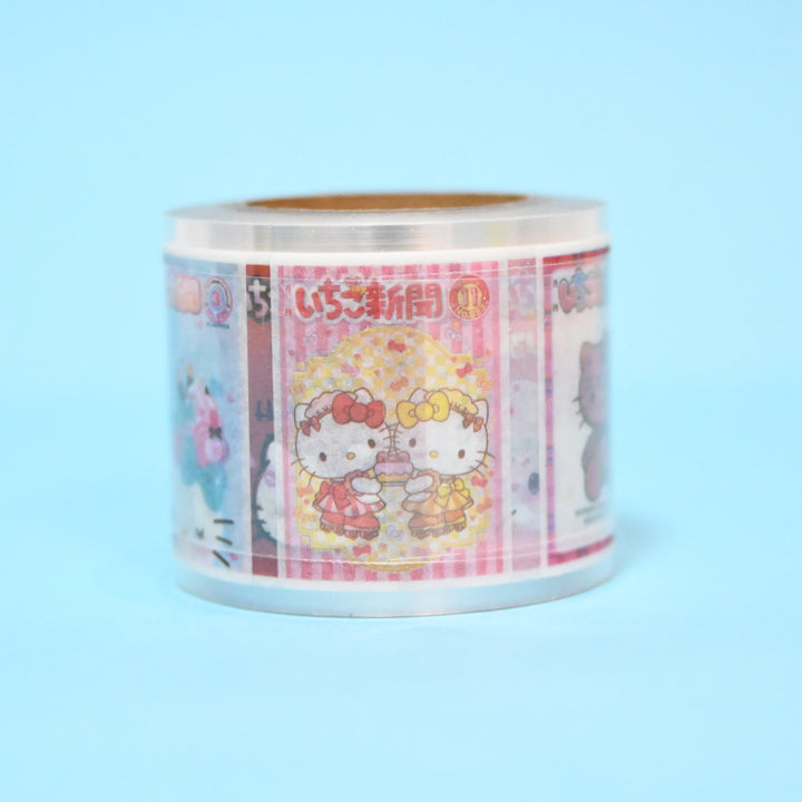 sun-star Hello Kitty Strawberry News Blue Masking Stickers Multiple Designs