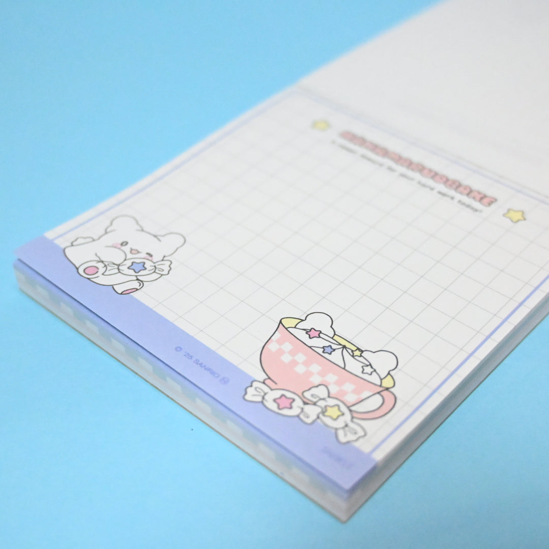 Hanamaruobake Blue Square Memo Pad