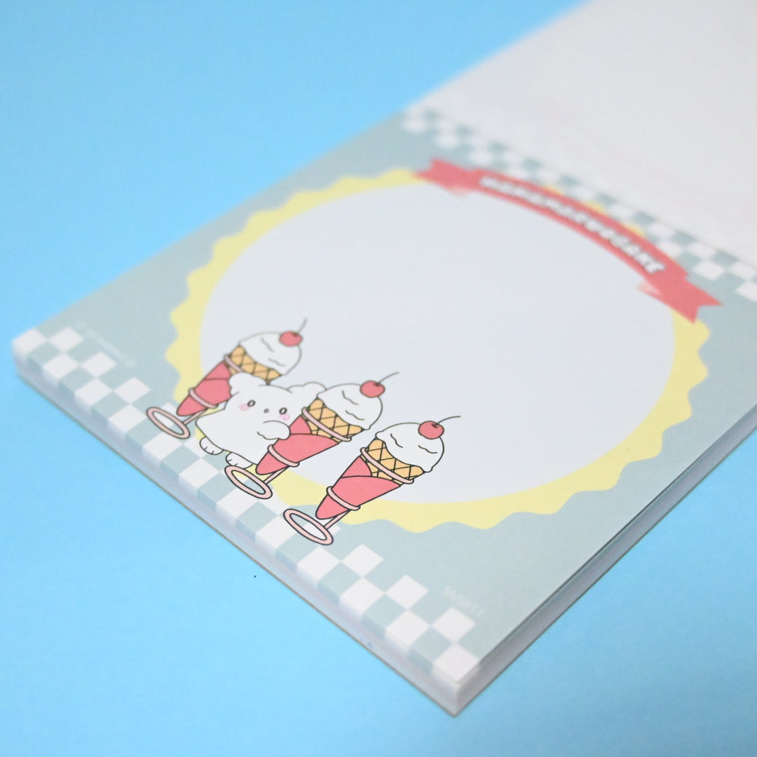 Hanamaruobake Blue Square Memo Pad