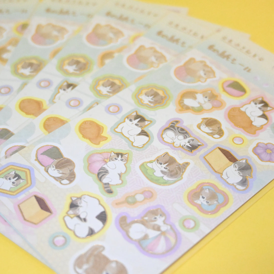mofusand Snack and Relax Sticker Sheet