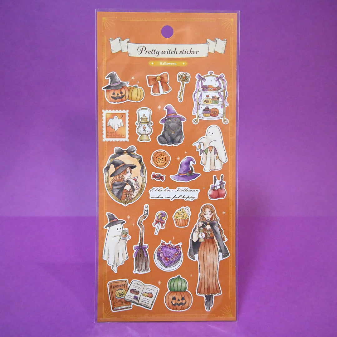 GAIA Pretty Witch Halloween Sticker Sheet