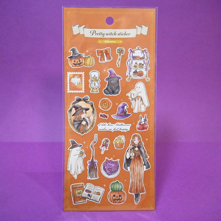 GAIA Pretty Witch Halloween Sticker Sheet