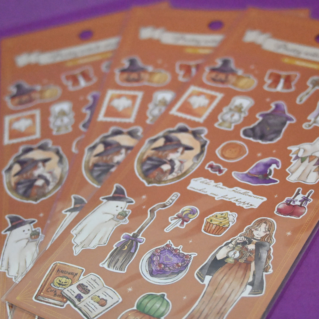 GAIA Pretty Witch Halloween Sticker Sheet