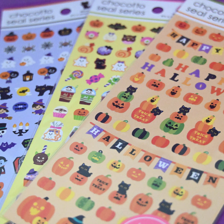 chocotto Halloween Sticker Sheet Set (3 pcs.)