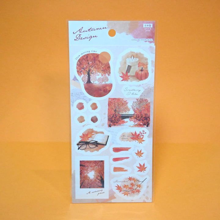 Synapse Japan Autumn Design Landscape Scenery Sticker Sheet Set (2 pcs.)