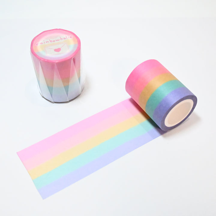 (MT048) Original Pastel Wide Rainbow Washi Tape 5cm
