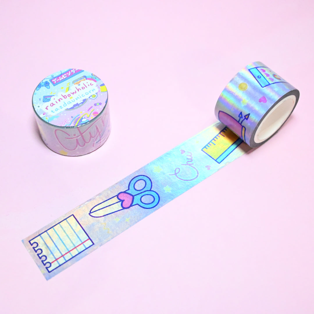 (MT125) Original Rainbowholic x Tazdaunicorn Neo City Pop 2.5CM Hologram Tape