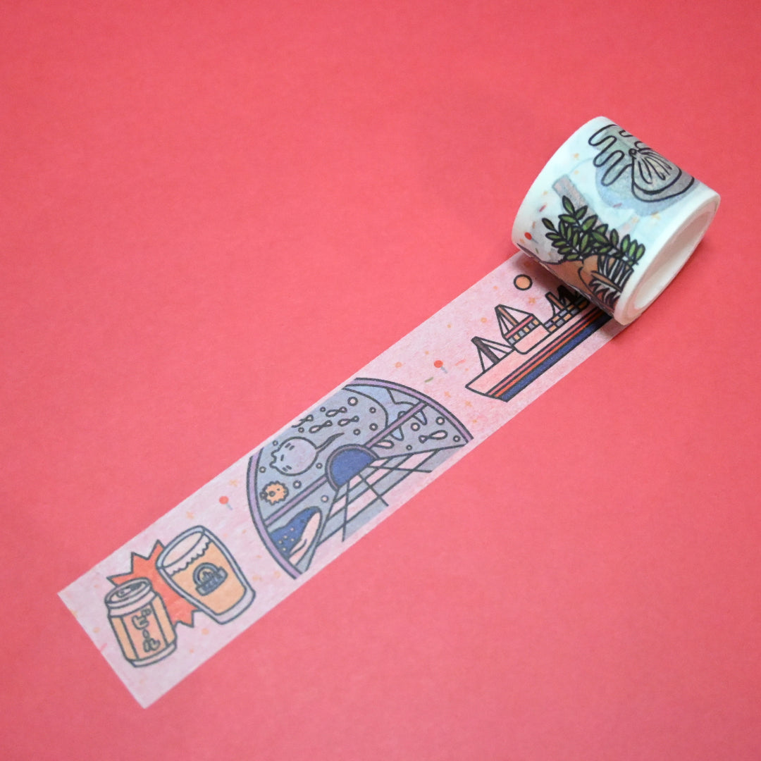 (MT094) Ruban Washi Yokohama Rainbowholic x Tazdaunicorn 3 cm