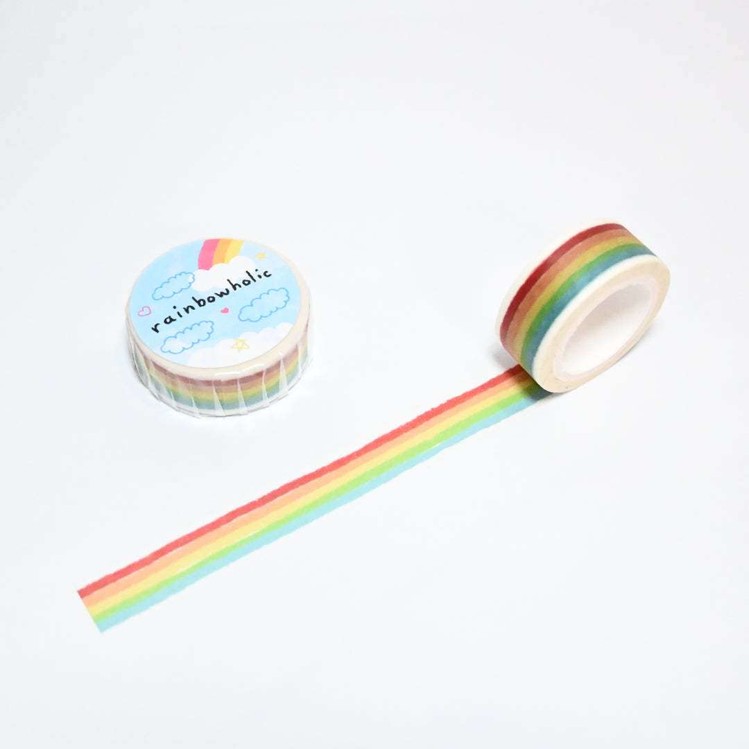 (MT001) Cinta washi original de arcoíris