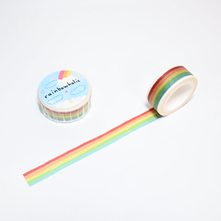 (MT001) Cinta washi original de arcoíris