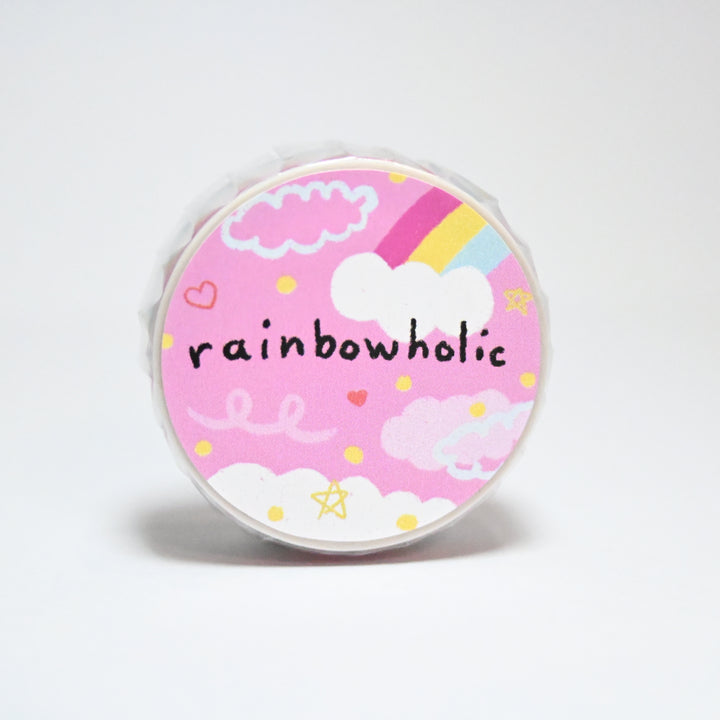 (MT002) Cinta washi original de arcoíris pastel