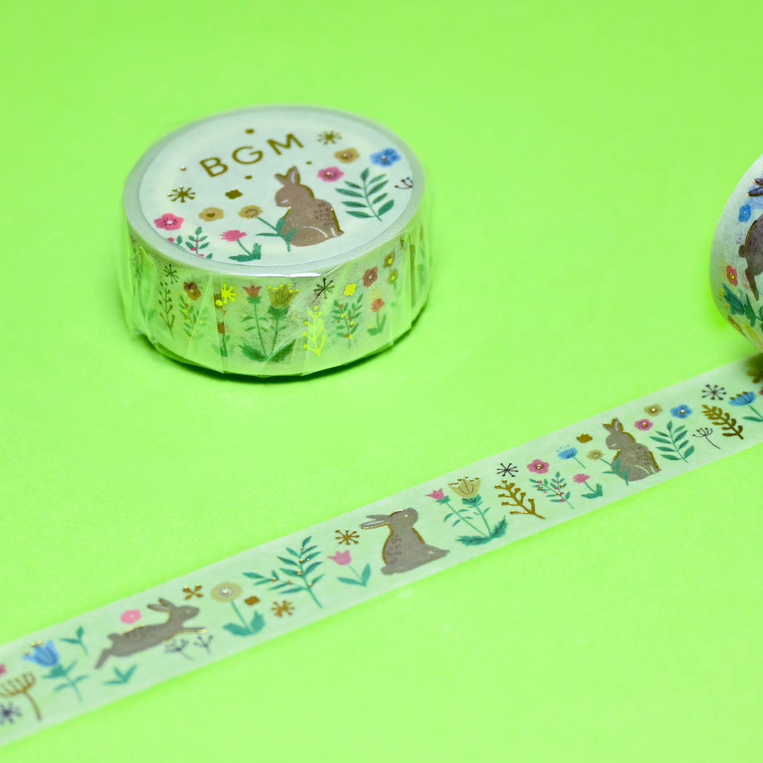 BGM Flowers and Bunnies Washi Tape