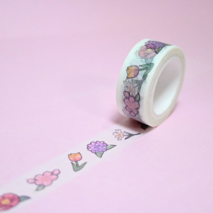 (MT026) Original Rainbowholic x Creamsherry Flowers Collaboration Washi Tape