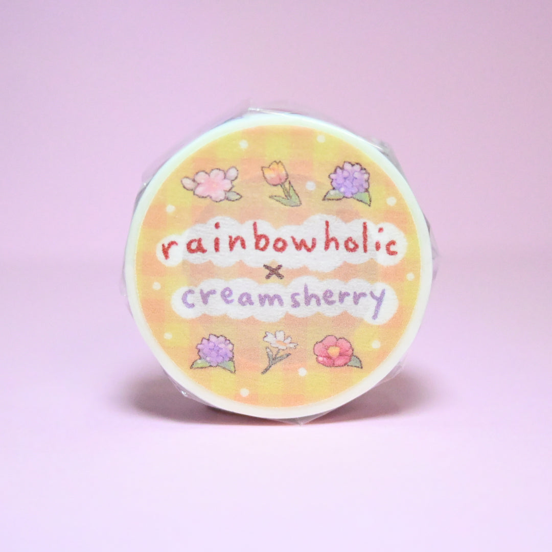 (MT026) Original Rainbowholic x Creamsherry Flowers Collaboration Washi Tape