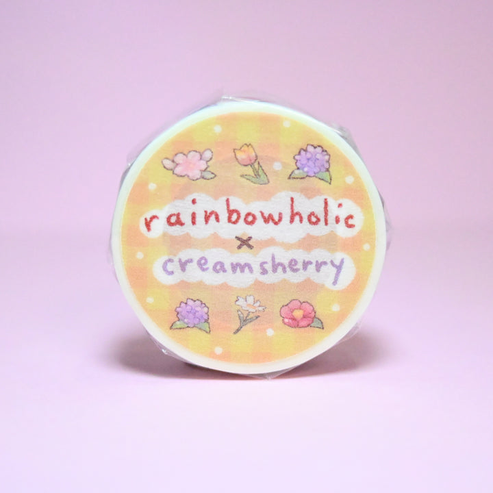 (MT026) Original Rainbowholic x Creamsherry Flowers Collaboration Washi Tape