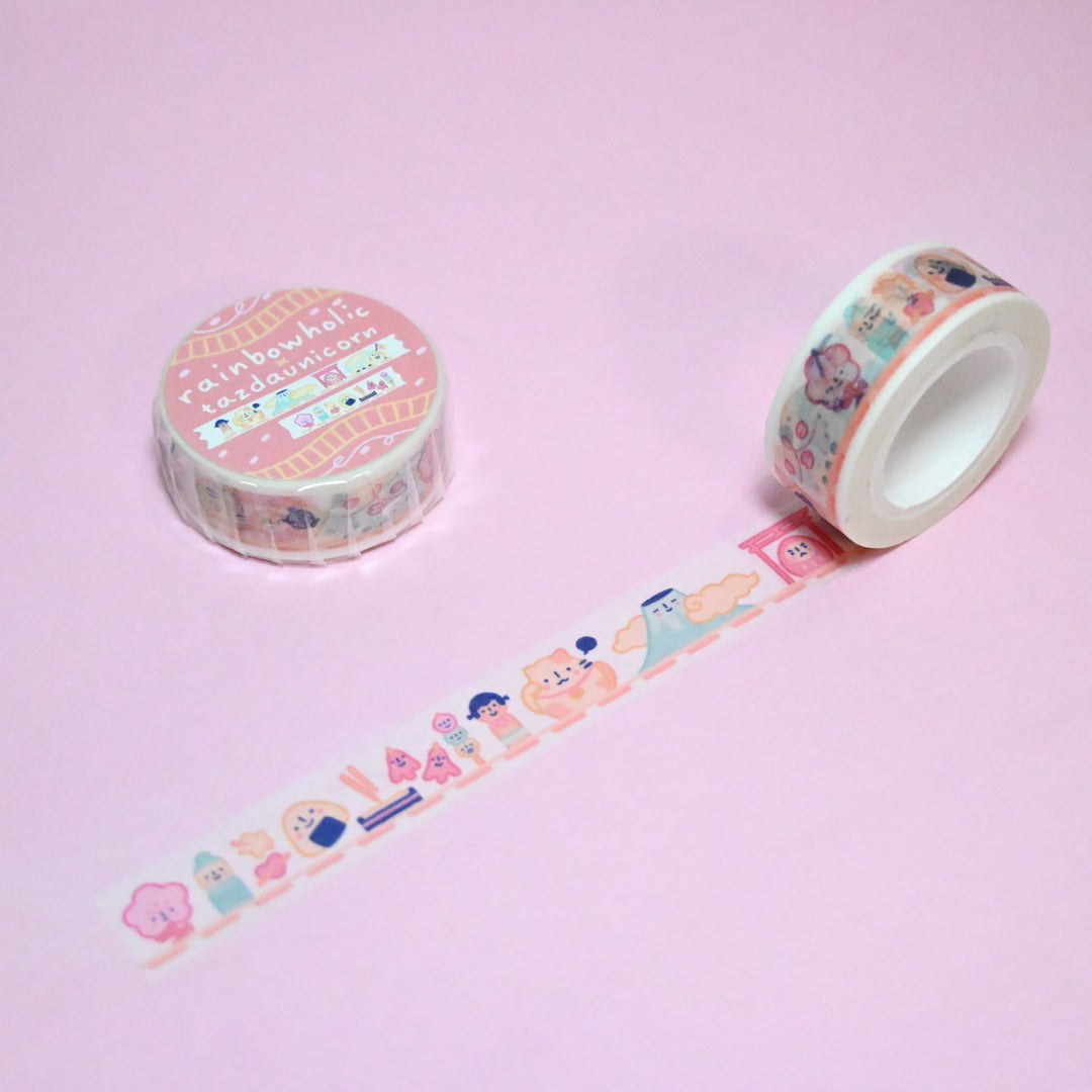 (MT021) Original Japan Travel & Culture Rainbowholic x Tazdaunicorn Collaboration Washi Tape