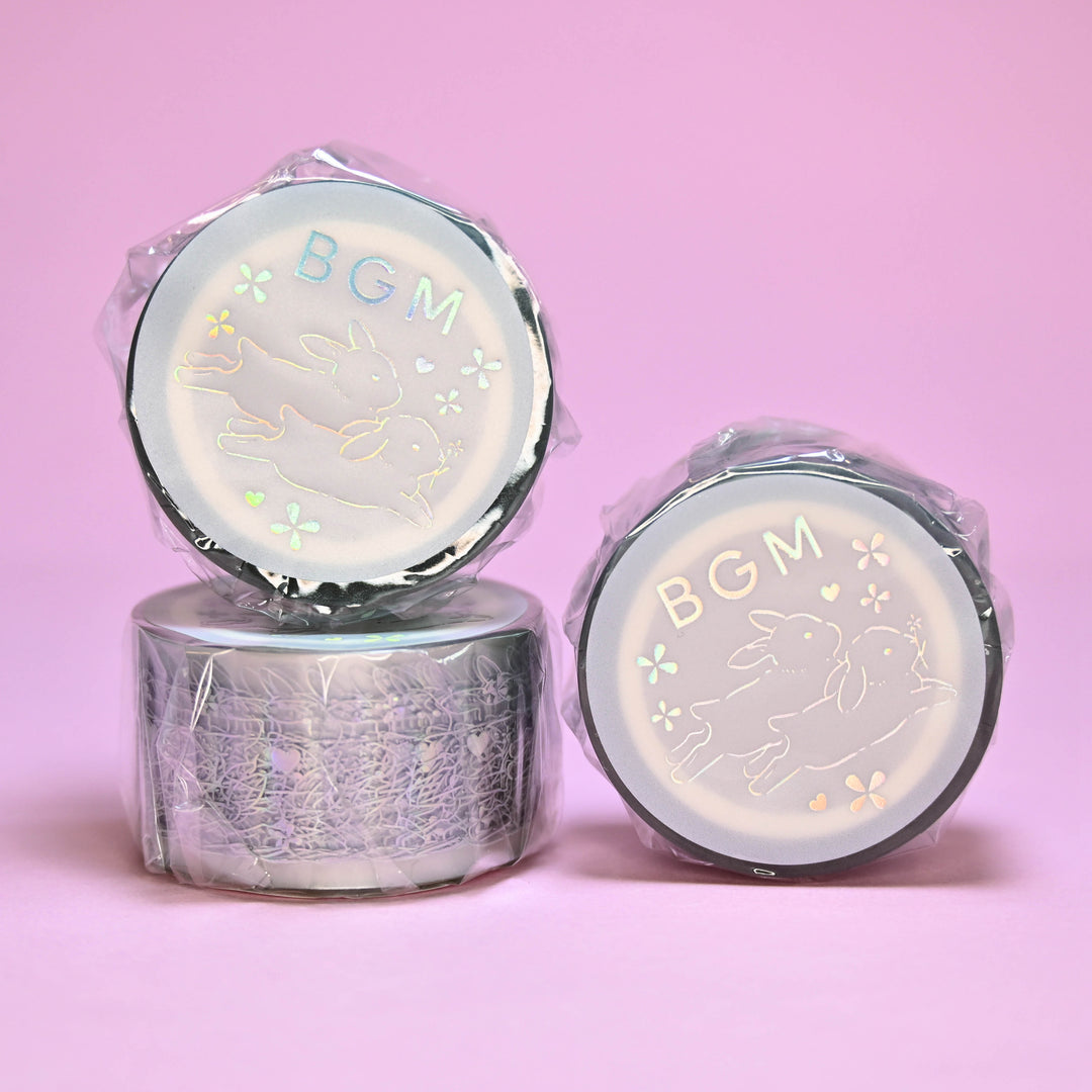 BGM Bunny Foiled Clear Tape 2cm