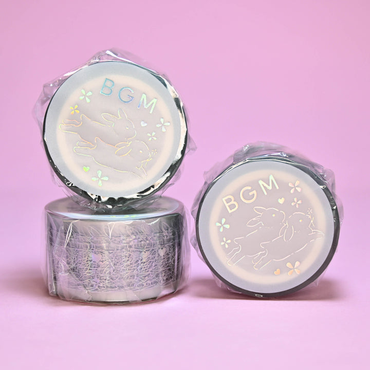 BGM Bunny Foiled Clear Tape 2cm