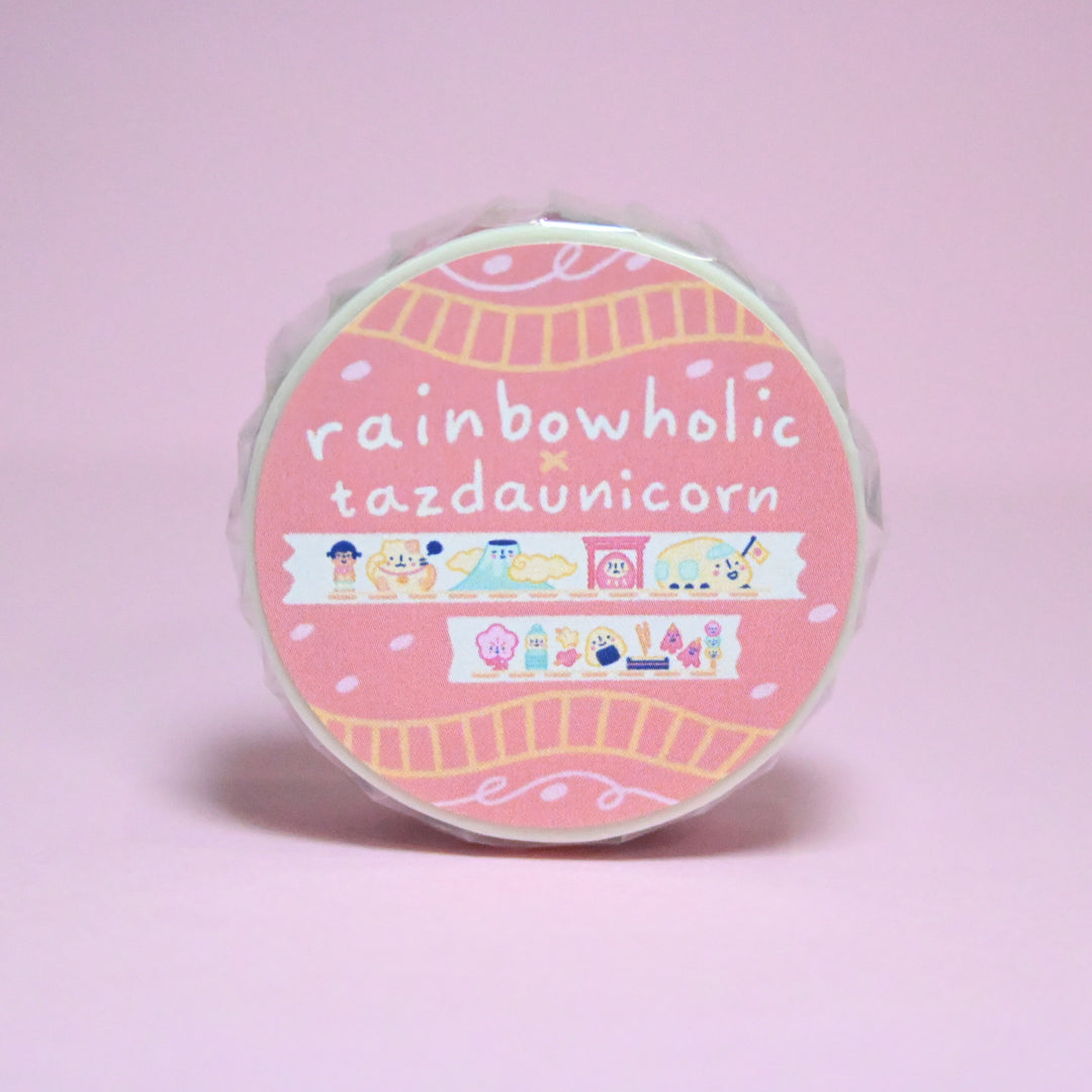 (MT021) Original Japan Travel & Culture Rainbowholic x Tazdaunicorn Collaboration Washi Tape