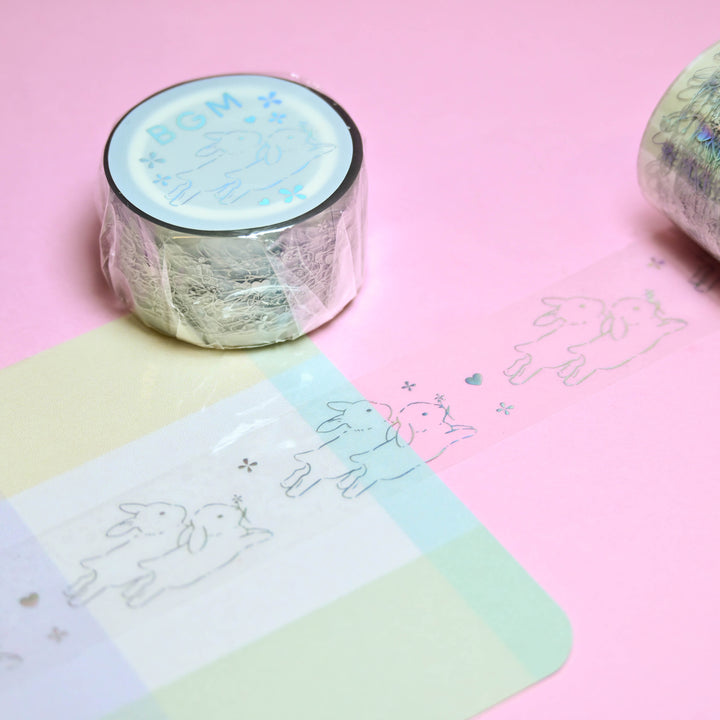 BGM Bunny Foiled Clear Tape 2cm
