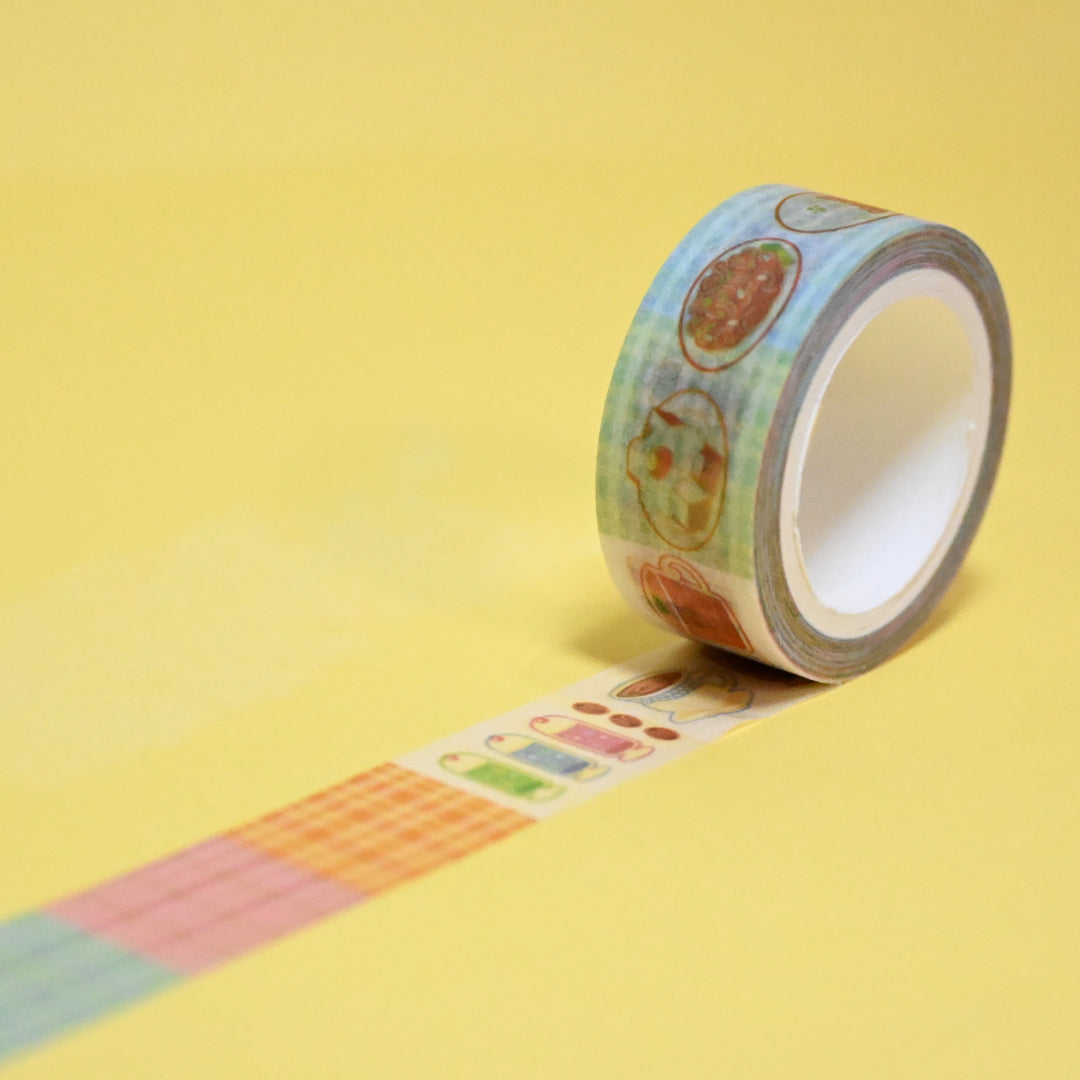 (MT058) Cinta adhesiva washi original de Rainbowholic x Tazdaunicorn Kissaten