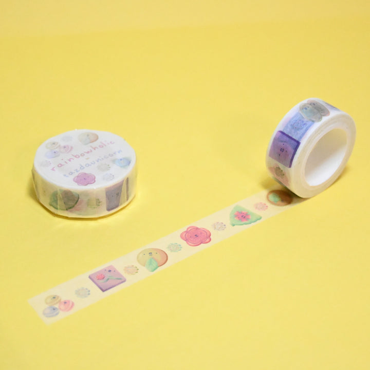 (MT059) Cinta washi original de dulces japoneses Rainbowholic x Tazdaunicorn
