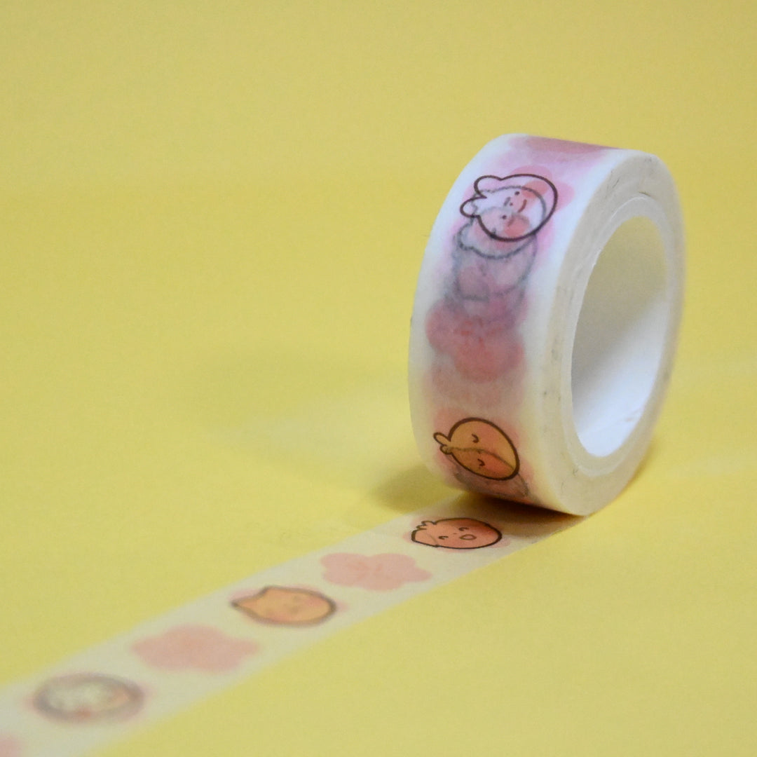 (MT039) Ruban Washi original en collaboration avec Sakura et Kawaii Animals Rainbowholic x Tazdaunicorn